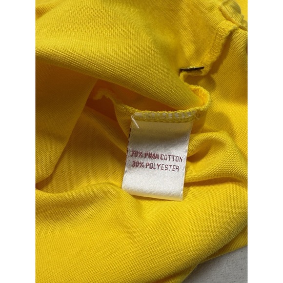 Masters Golf Polo Womens M Magnolia Lane Augusta Nationals Yellow Cotton Blend - Picture 3 of 7